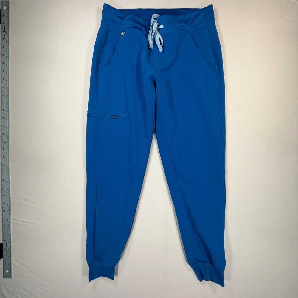 FIGS Women XS Royal Blue Scrub Set V-Neck Top & Jogger Pants Technical 0476 - Picture 3 of 12